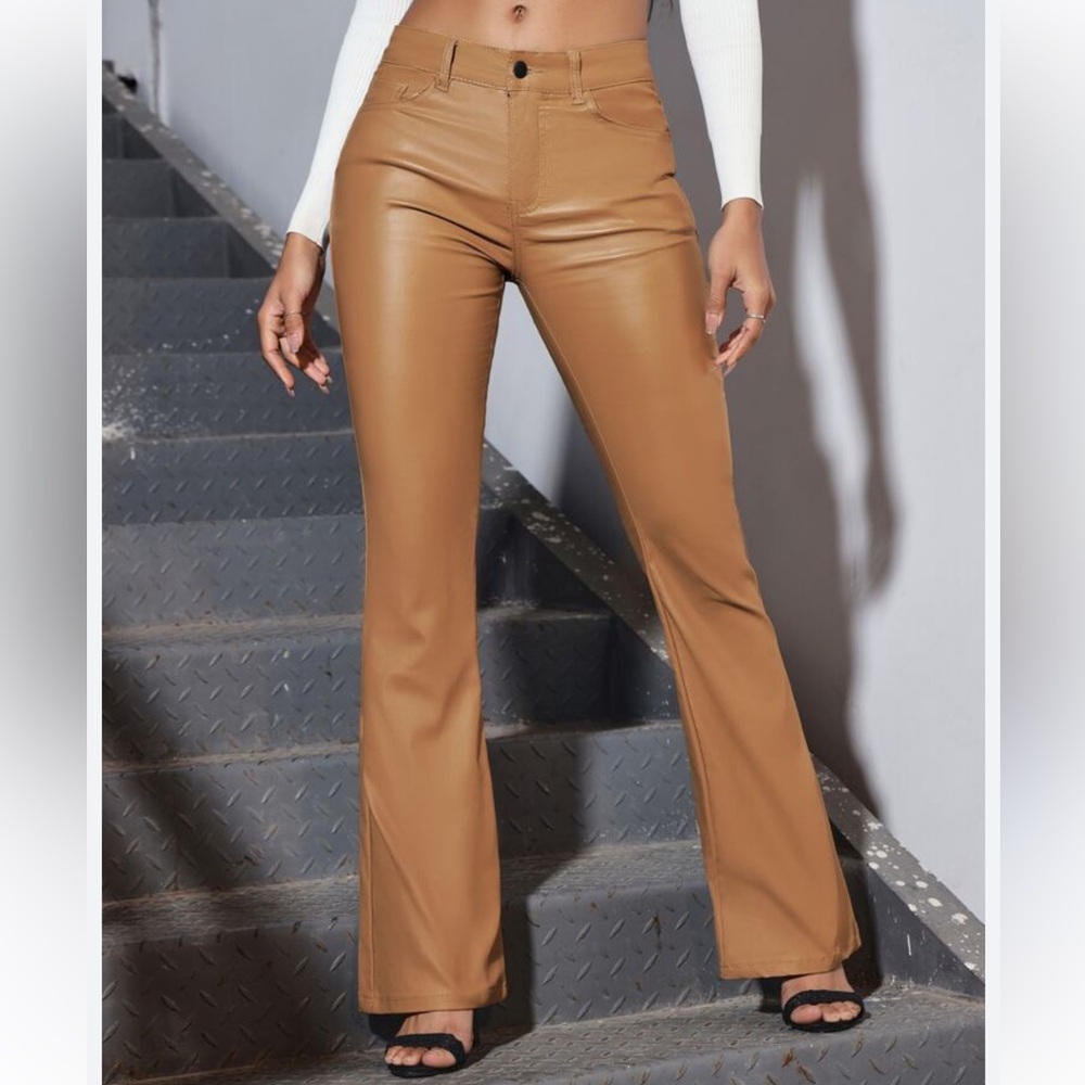 NWOT- Forever 21 flare leather pants -Medium